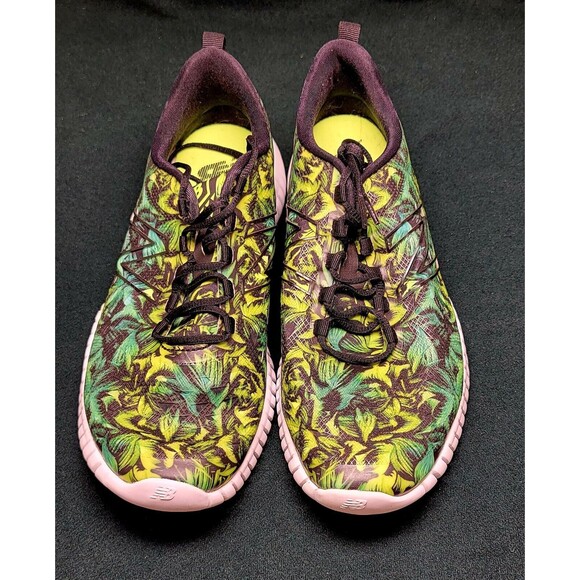 New Balance Flexonic Green Yellow Tropical Running Shoe Womens Sz 8.5 - Picture 1 of 9